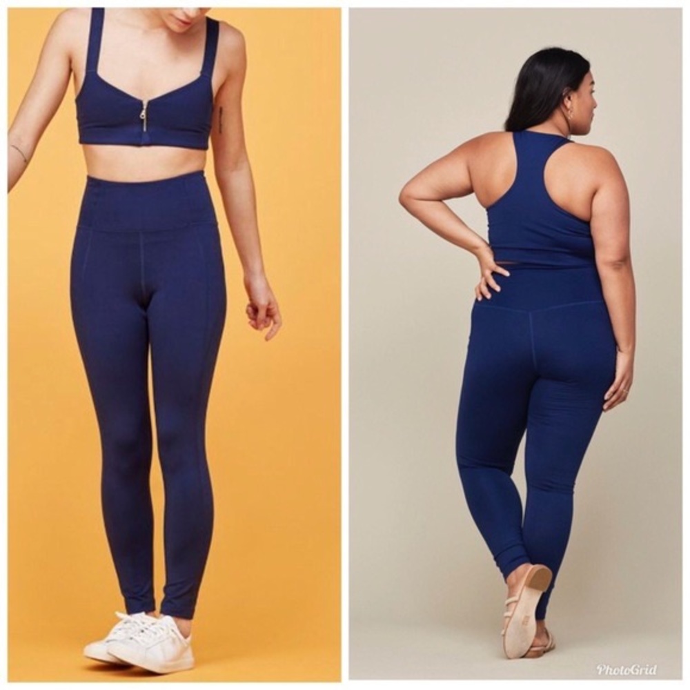 girlfriend collective indigo leggings